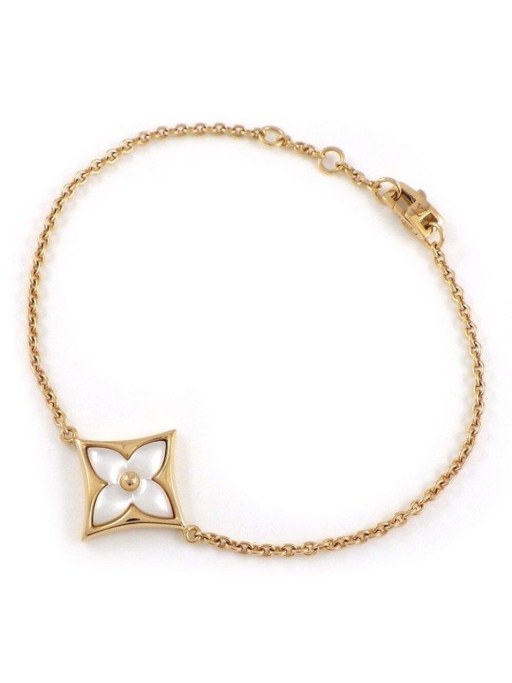 Louis Vuitton Bracelet Star Cles White Shell 18K Pink Gold